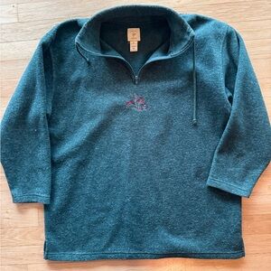 Victoria's Secret Country Dark Green Fleece Quarter Zip